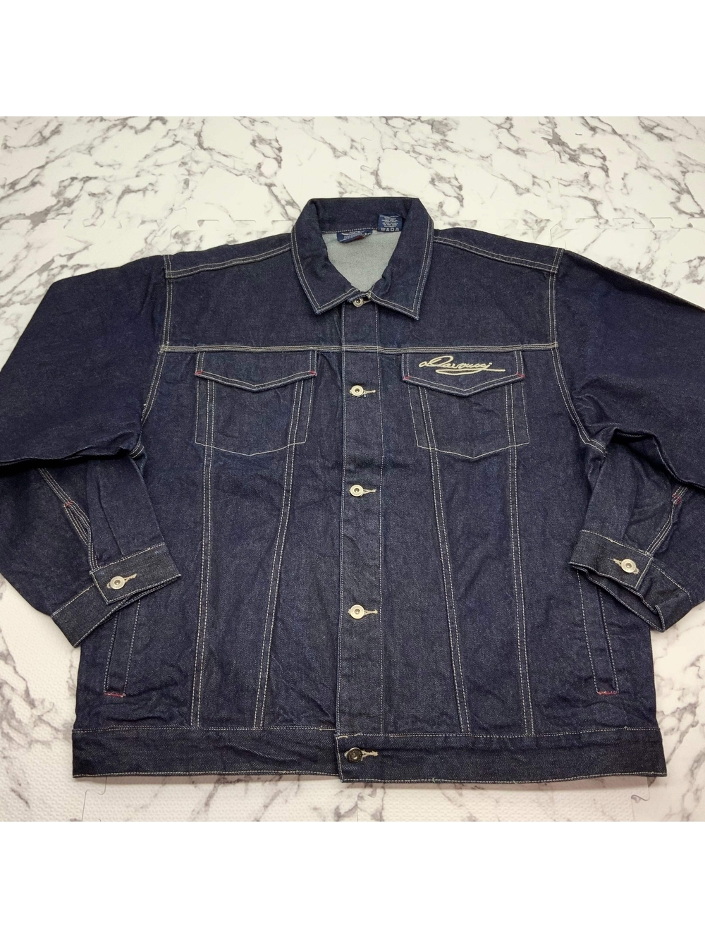 Men's Davoucci Navy | Khaki Casual Denim Jacket NWT
